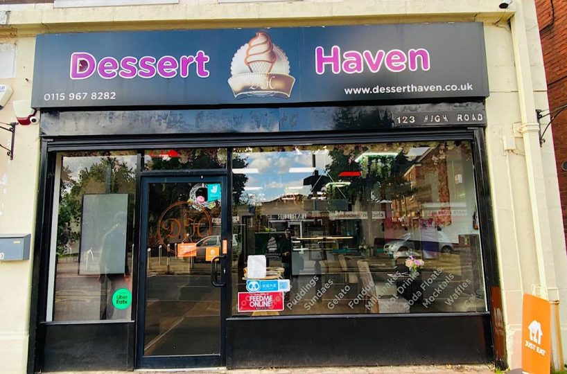 Leasehold Independent Dessert Restaurant & Takeaway Located in Beeston, Nottingham