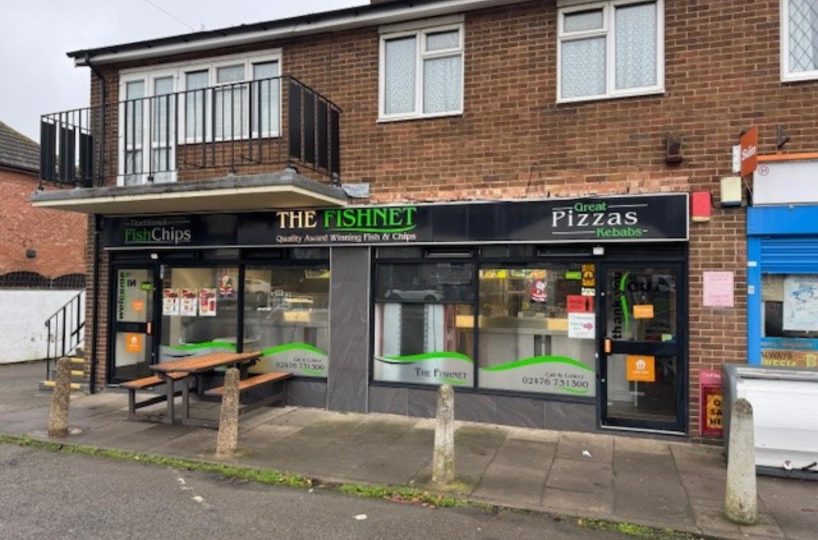 Leasehold Fish & Chip Takeaway Located In  Bulkington